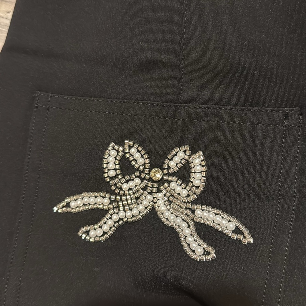 NWT! Anthro Maeve Colette Embroidered High-Rise Wide-Leg Full-Length Pants - 🍯 - Picture 12 of 13